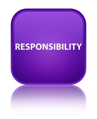 Sorumluluk özel mor kare düğme