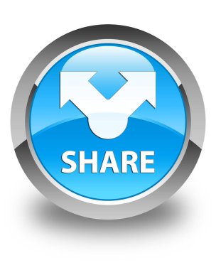 Parlak mavi düğme mavi paylaşmak