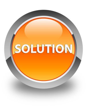 Çözüm parlak turuncu yuvarlak düğme