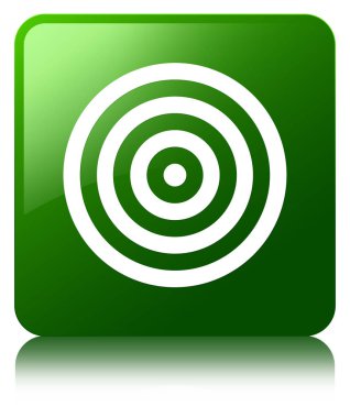 Hedef simgesi yeşil kare düğme