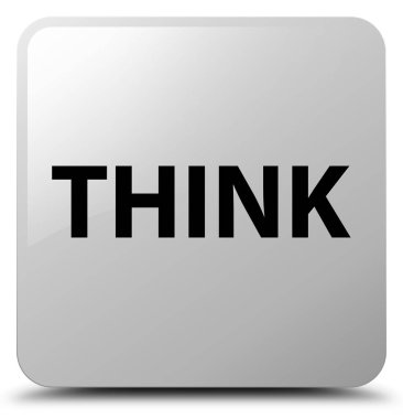 Beyaz kare düğme düşünüyorum