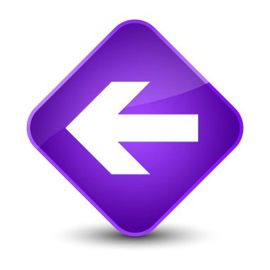 Geri ok simgesi zarif mor elmas düğmesi