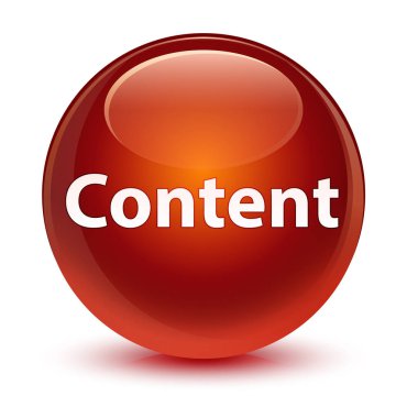 İçerik camsı kahverengi yuvarlak düğmesi