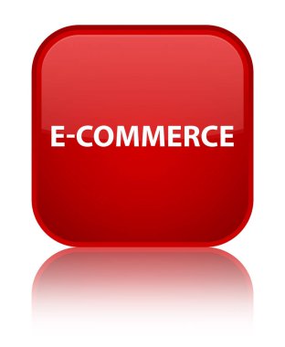 E-ticaret özel kırmızı kare düğme