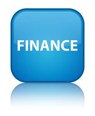 Finans özel camgöbeği mavi kare düğme