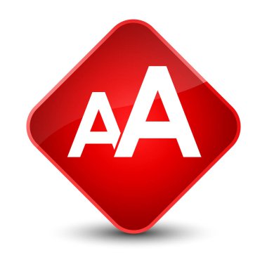 Yazı tipi boyutu kutsal kişilerin resmi zarif kırmızı elmas düğme