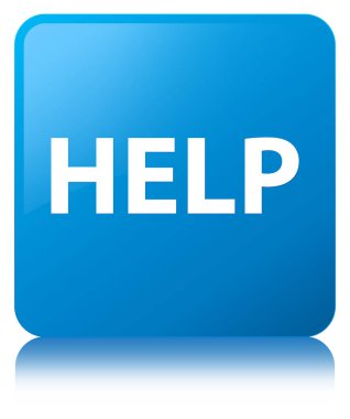 Camgöbeği mavi kare düğme yardım