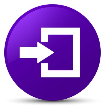 Oturum açma simgesi mor yuvarlak düğmesi