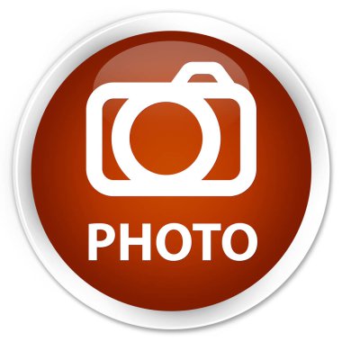 Fotoğraf (kamera simgesi) sigorta primi kahverengi yuvarlak düğmesi
