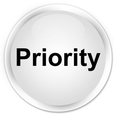 Önceliği premium beyaz yuvarlak düğmesi