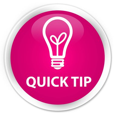 Çabuk uç (ampul simgesi) sigorta primi pembe yuvarlak düğmesi