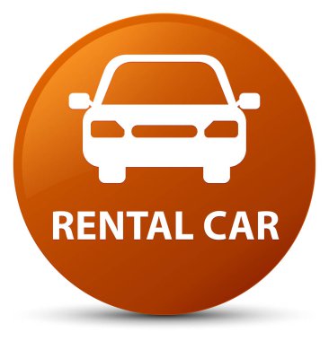 Kiralık Araba kahverengi yuvarlak düğmesi