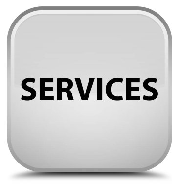 Hizmetleri özel beyaz kare düğme