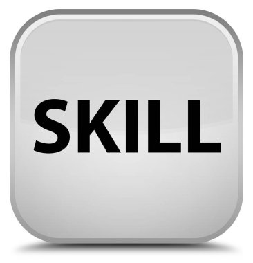 Beceri özel beyaz kare düğme