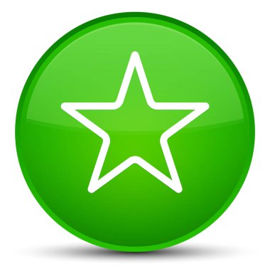 Yıldız simgesi özel yeşil yuvarlak düğmesi