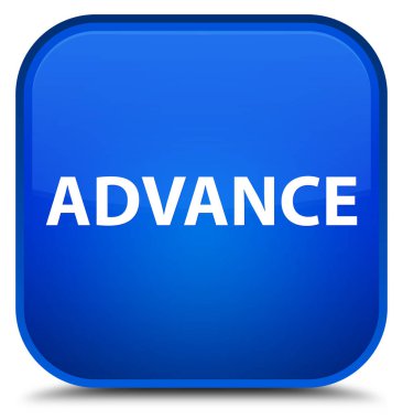 Önceden özel mavi kare düğme