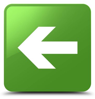Geri ok simgesi yumuşak yeşil kare düğmesi