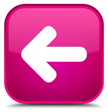 Geri ok simgesini özel pembe kare düğmesi