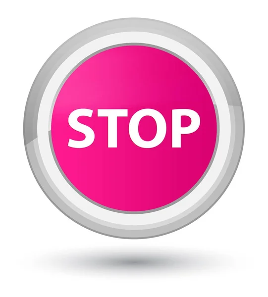 Eerste roze ronde knop stoppen — Stockfoto