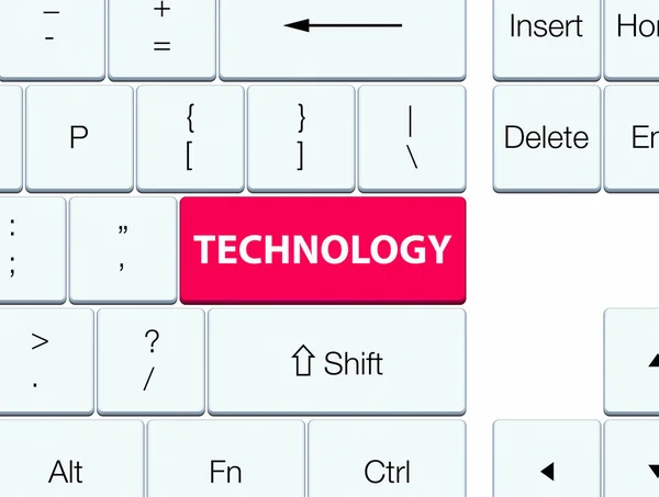 Tecla de teclado rosa tecnologia — Fotografia de Stock