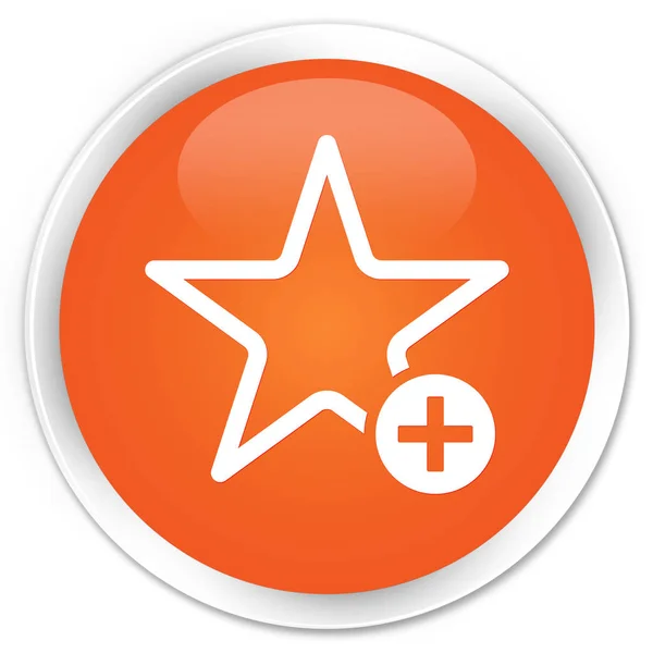 Adicionar ao ícone favorito botão redondo laranja prémio — Fotografia de Stock