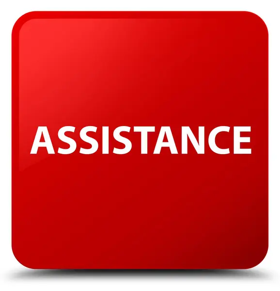 Assistance red square button — Stock Photo, Image