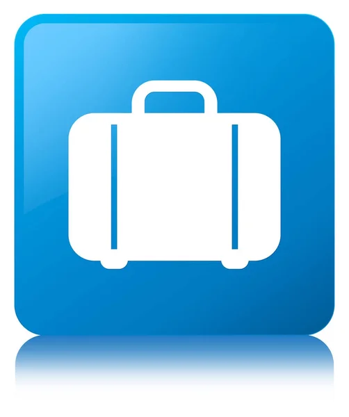 Bag icon cyan blue square button — Stock Photo, Image