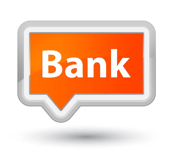 Τράπεζα προνομιακή πορτοκαλί πανό κουμπί — Φωτογραφία Αρχείου