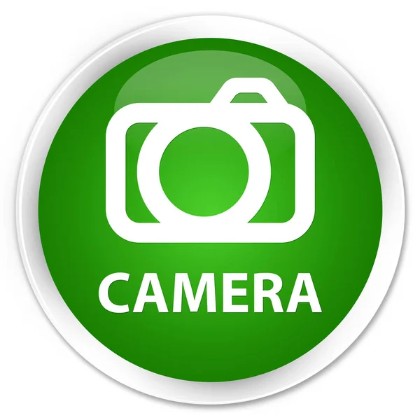 Κάμερα premium πράσινο στρογγυλό κουμπί — Φωτογραφία Αρχείου