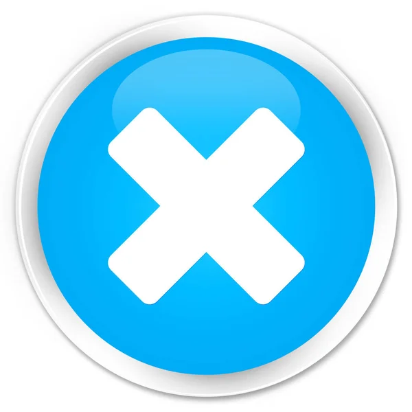 Отмена иконки премиум голубой круглой кнопки — стоковое фото