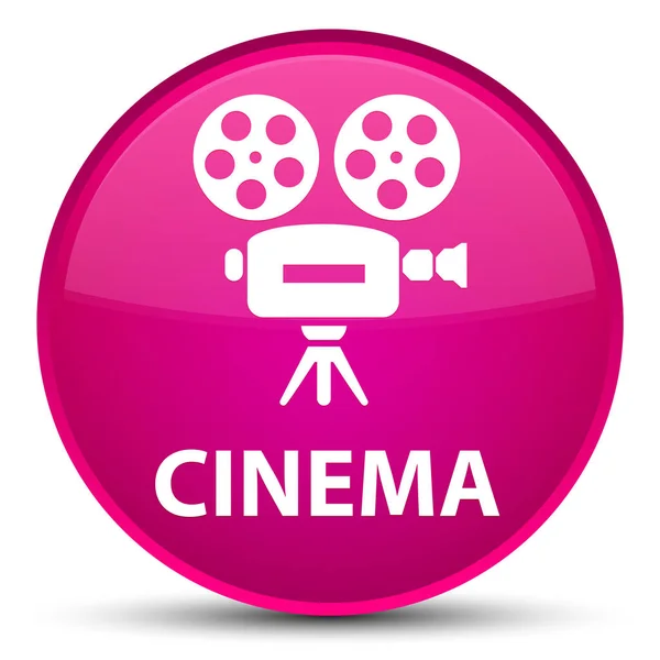 Cinema (icono de la cámara de vídeo) botón redondo rosa especial —  Fotos de Stock