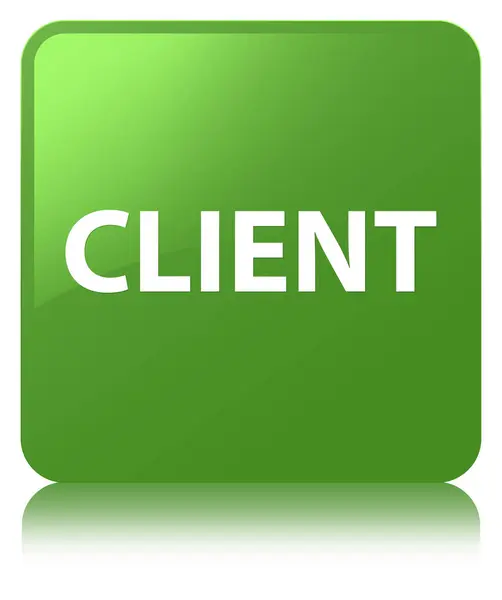 Klient miękki zielony przycisk kwadratowy — Zdjęcie stockowe