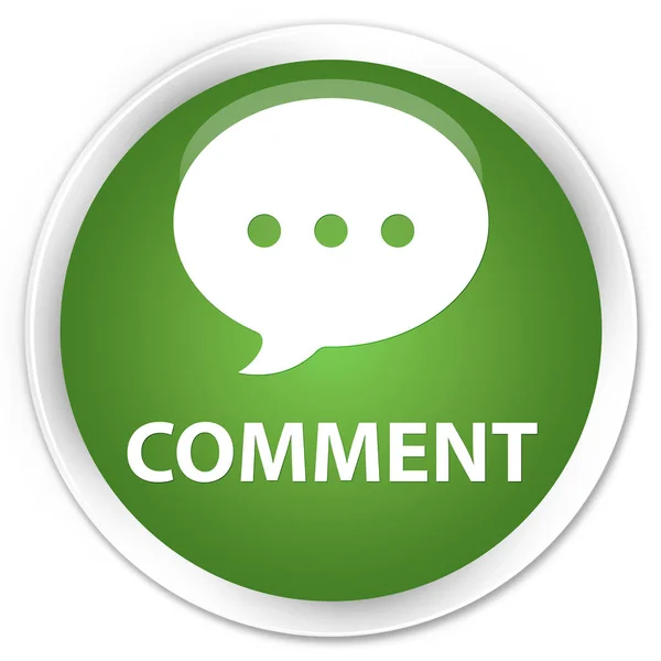 Comment (conversation icon) premium soft green round button — Stock Photo, Image