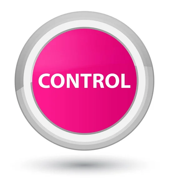 Kontroli prime różowy okrągły przycisk — Zdjęcie stockowe