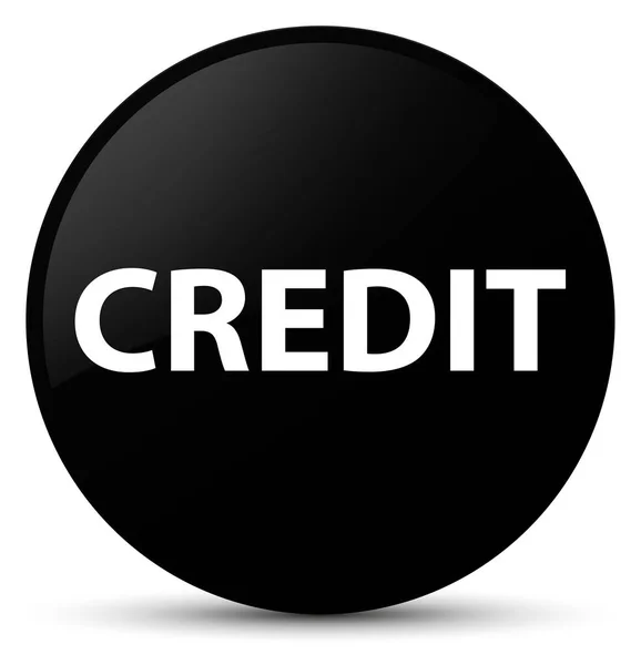 Kredytowej czarny okrągły przycisk — Zdjęcie stockowe