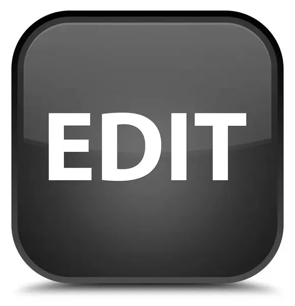 Editar botón cuadrado negro especial —  Fotos de Stock