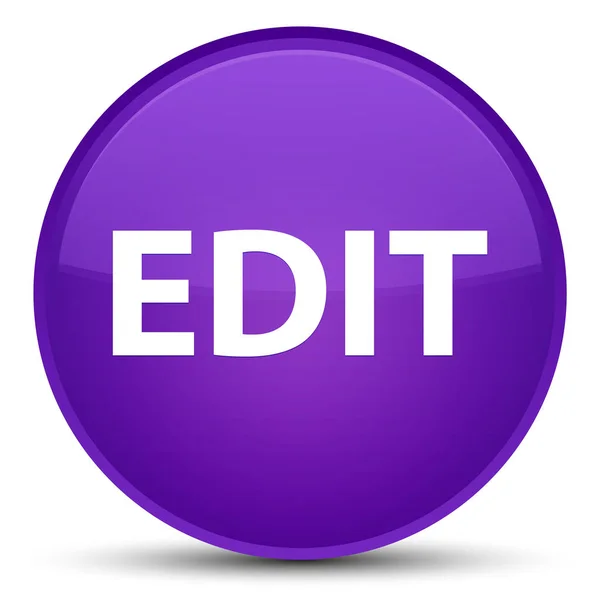 Editar botón redondo púrpura especial — Foto de Stock