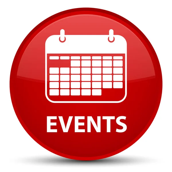 Events (calendar icon) special red round button — Stock Photo, Image