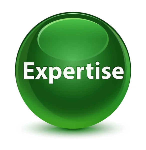 Expertise glassy soft green round button — Stock Photo, Image