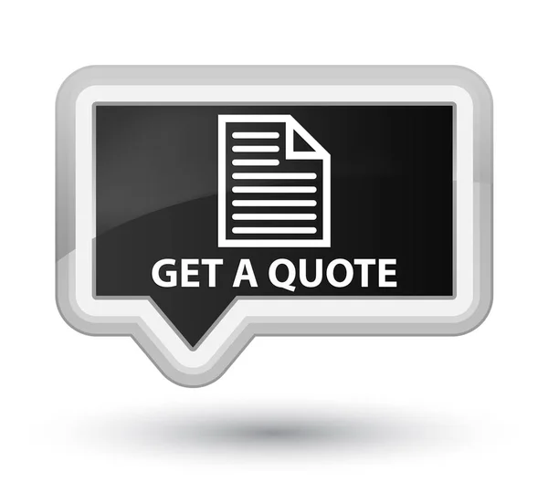 Get a quote (page icon) prime black banner button