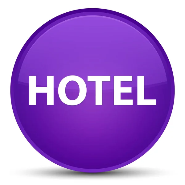 Hotel specjalne fioletowy okrągły przycisk — Zdjęcie stockowe