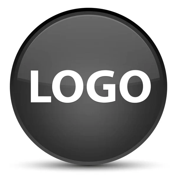 Logo spécial bouton rond noir — Photo