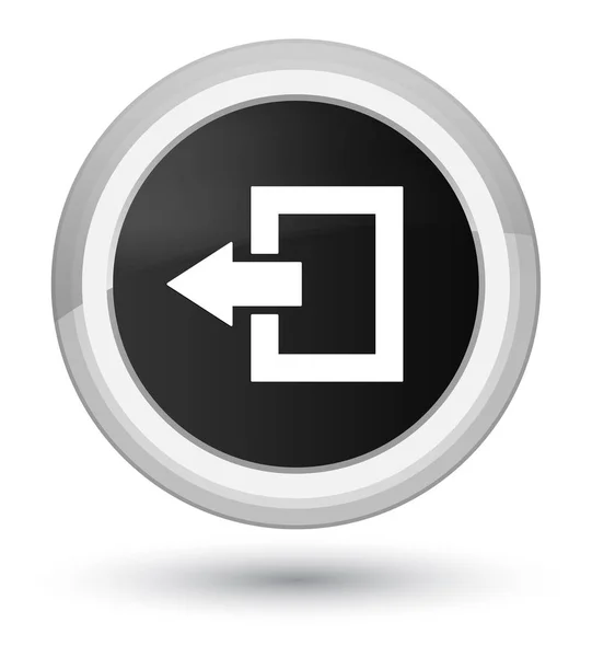 ログアウト アイコン プライム黒い丸いボタン — ストック写真