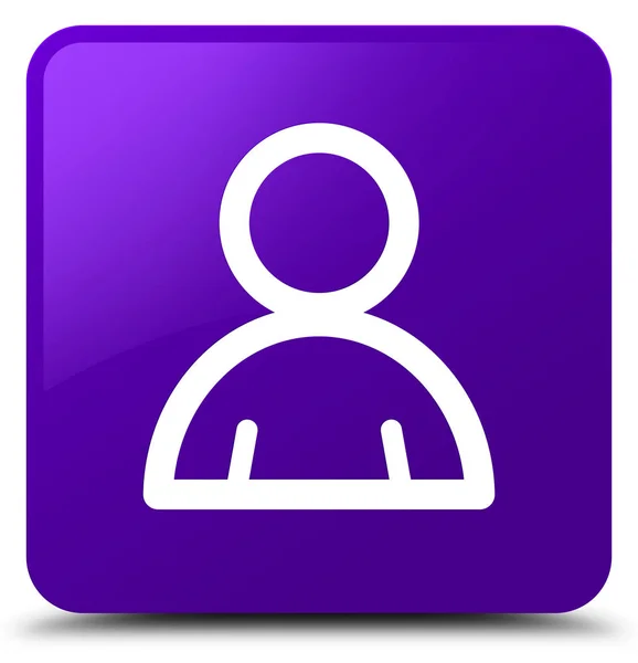 Member icon purple square button — Stock Photo, Image