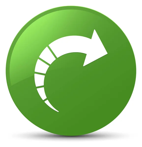 Наступна кнопка зі стрілкою м'яка зелена кругла кнопка — стокове фото