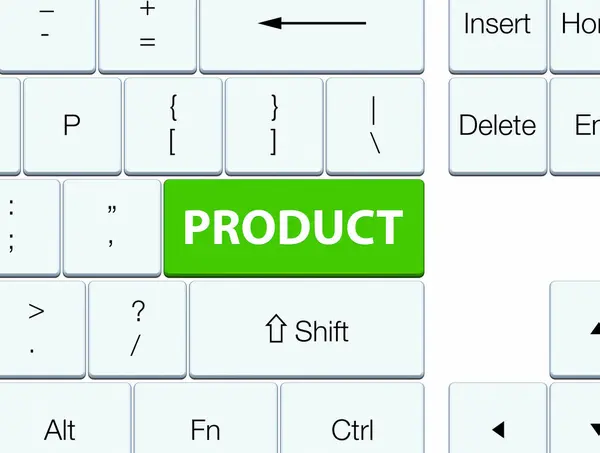 Ürün yumuşak yeşil klavye düğmesini — Stok fotoğraf