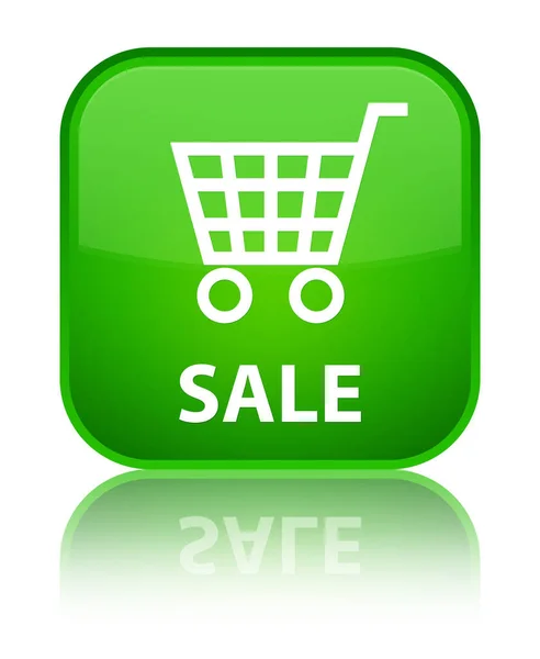 Πώληση ειδικών πράσινο τετράγωνο κουμπί — Φωτογραφία Αρχείου