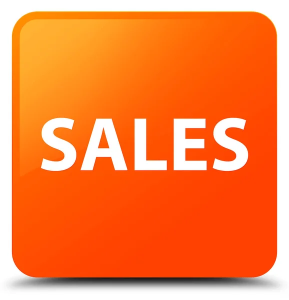 Sales orange square button — Stock Photo, Image