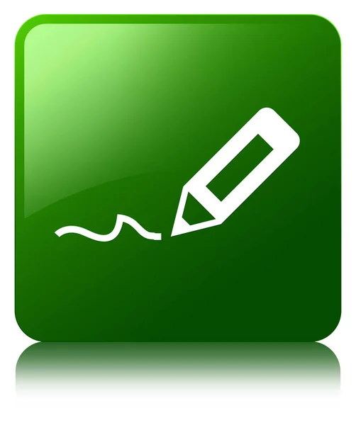 Zarejestruj się zielona ikona przycisku kwadrat — Zdjęcie stockowe
