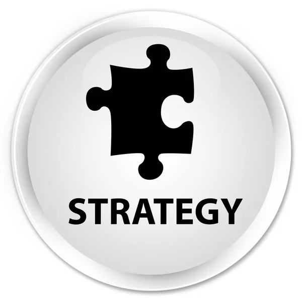 Strategia (icona puzzle) premium bianco pulsante rotondo — Foto Stock